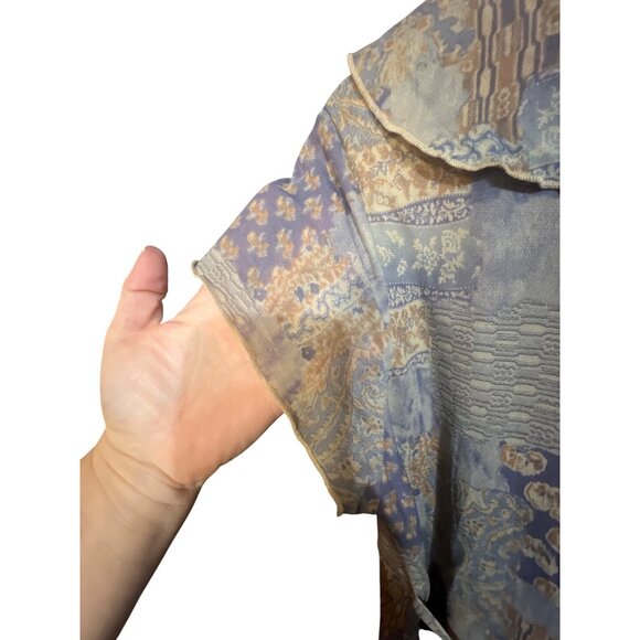 Vintage Faded Glory Womens Nylon/Polyester Short Sleeve V-Neck Patterned Dress S - Picture 5 of 5